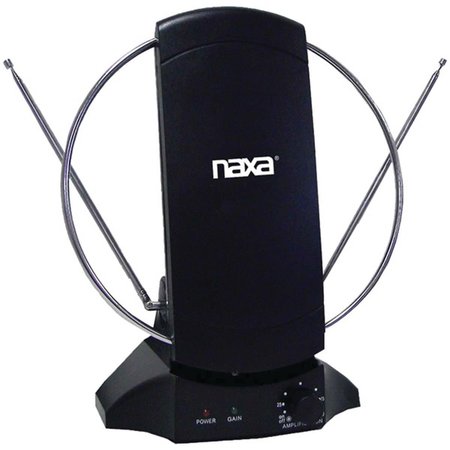NAXA ELECTRONICS Naxa NAA-308 High-Powered Amplified ATSC; HDTV & FM Antenna - Black NAA-308